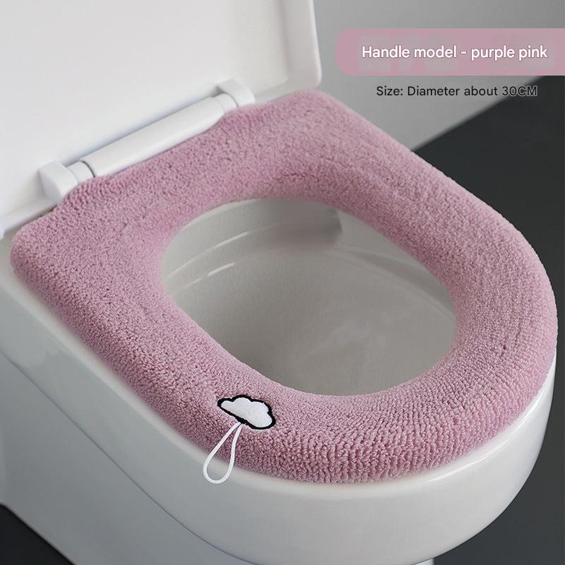 Close-up of soft plush material Toilet Cover