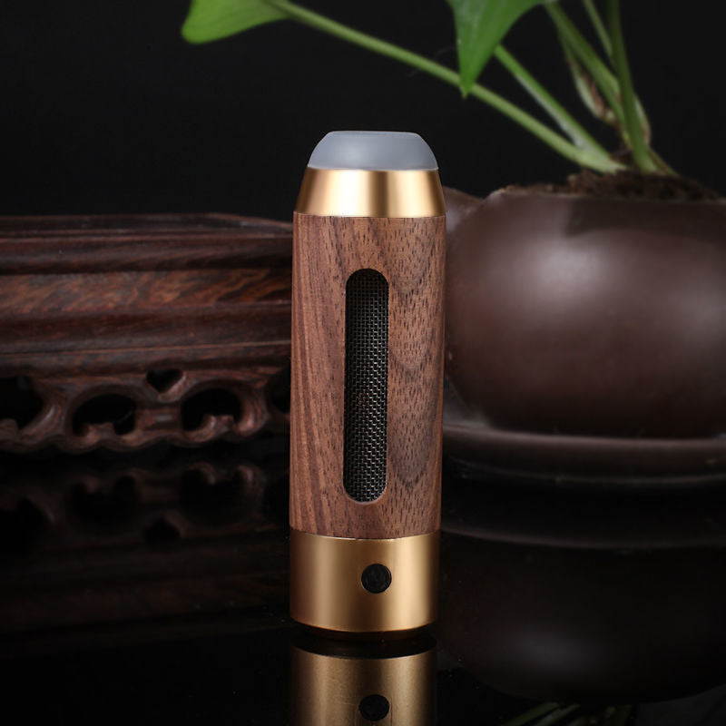 walnut wood car ashtray