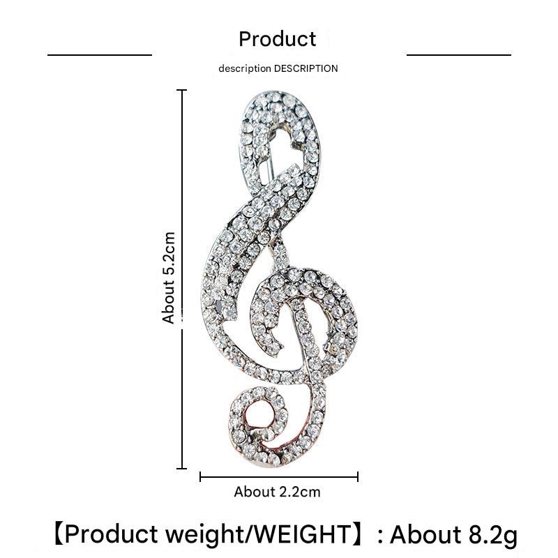 Creative Musical Note Brooch Image 3
