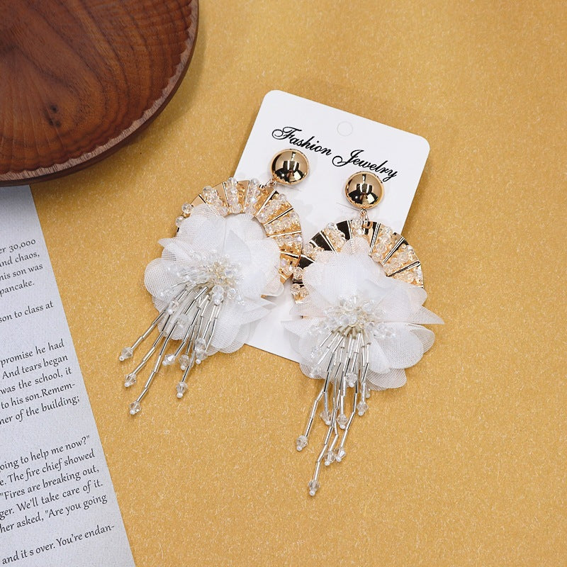 Intricate design detail of tassel earrings image 6