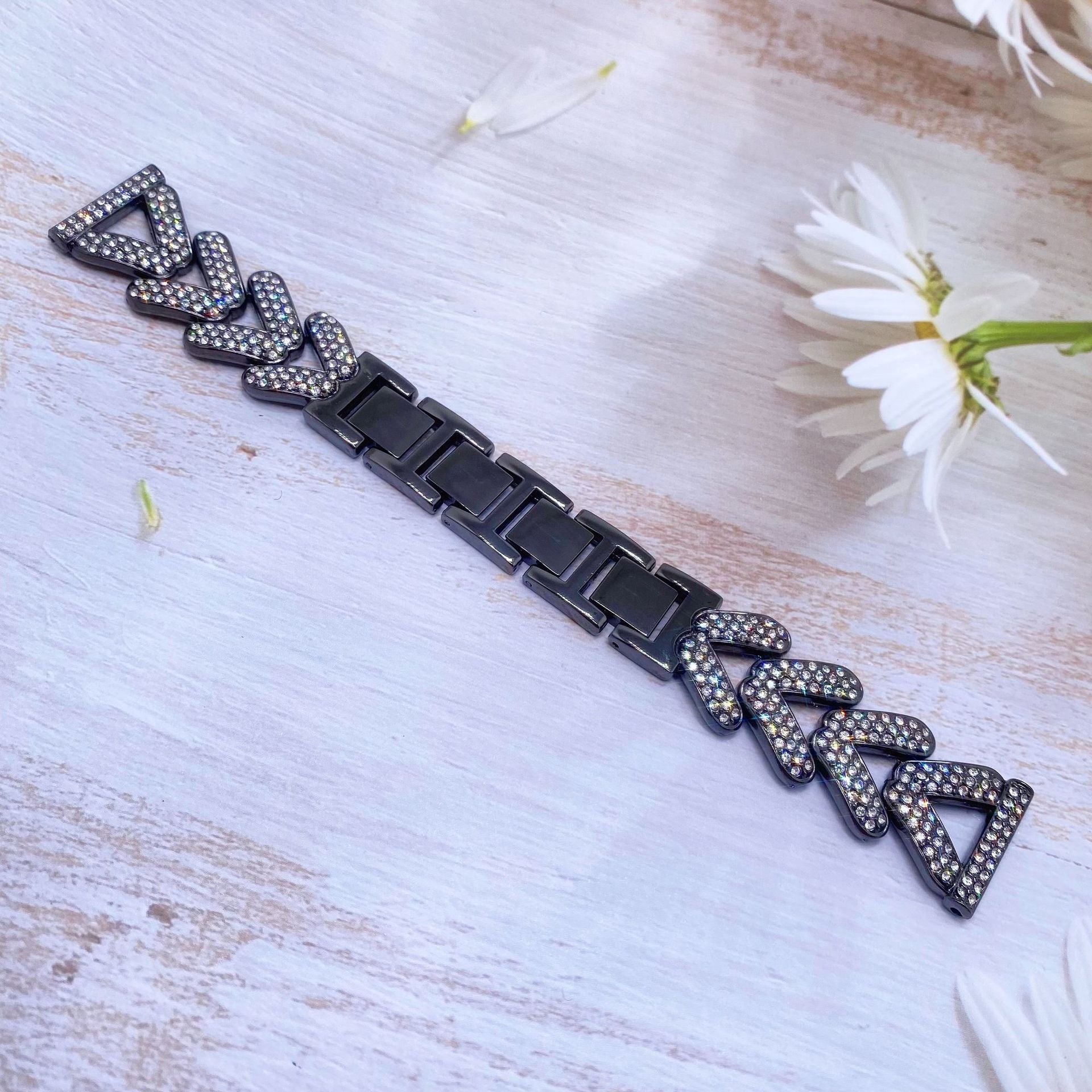 elegant diamond-studded watch band