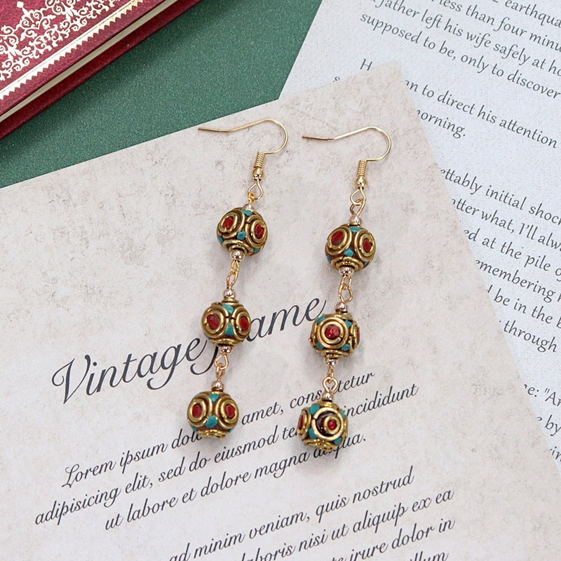 Colorful mixed materials earrings 7