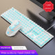 White blue light single keyboard + mouse (Pack of 5)