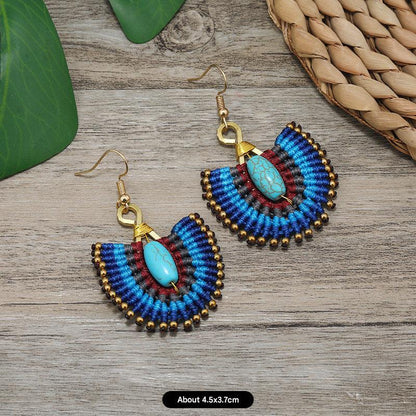 Bohemian woven earrings design 7
