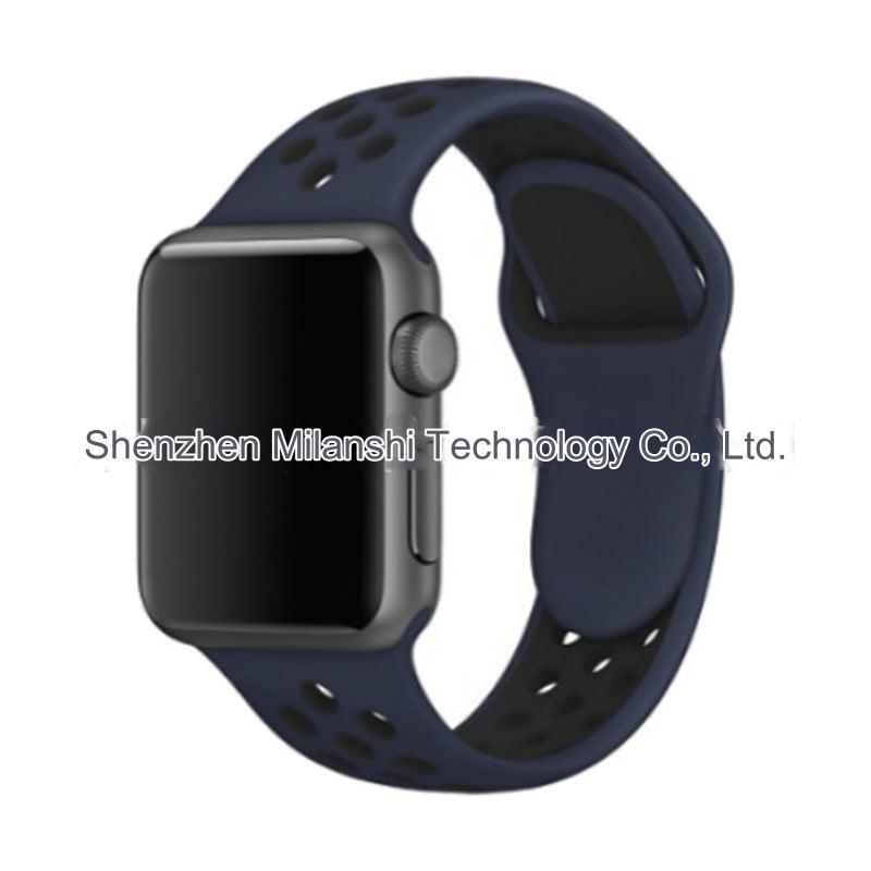 Dual Color Silicone Sport Band for Apple Watch Series 6, 7, 8, SE and Ultra - Comfortable & Durable