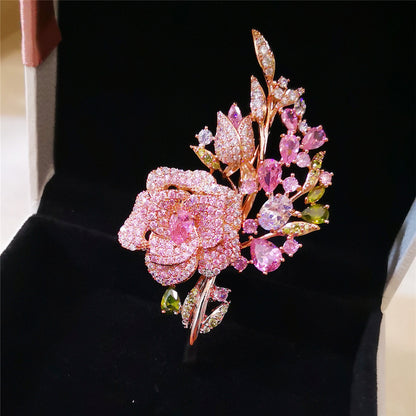 Elegant brooch pinned on clothing