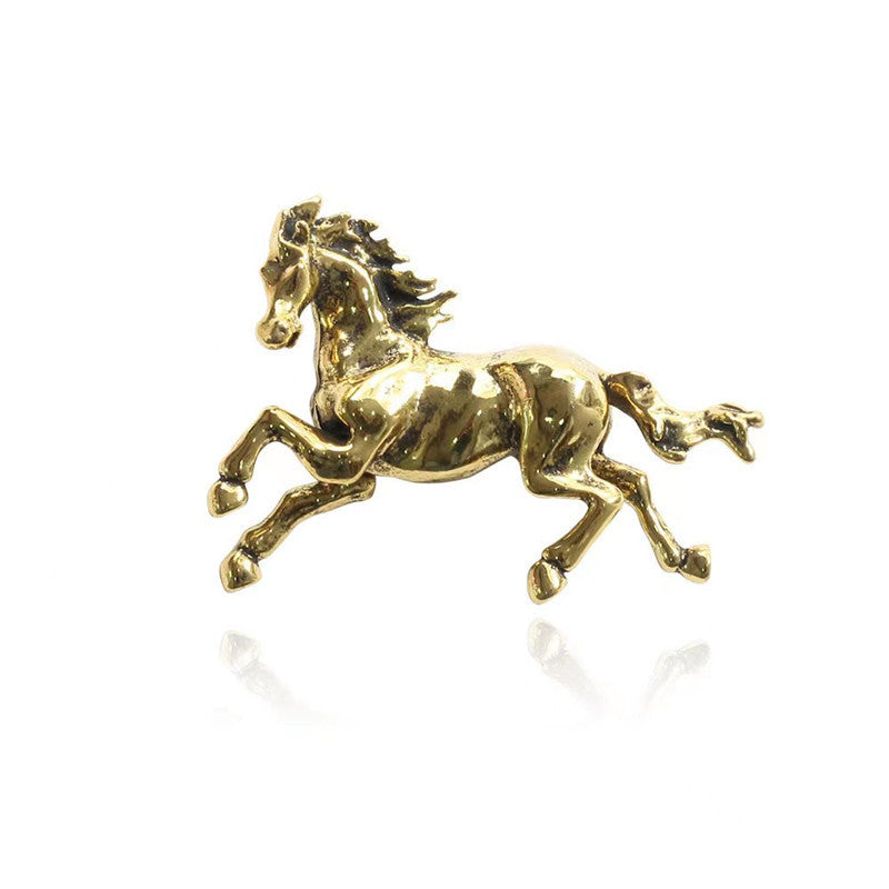 Vintage horse brooch antique gold
