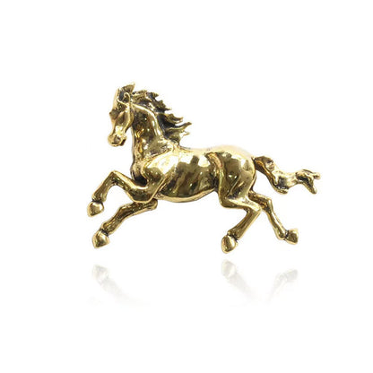Vintage horse brooch antique gold