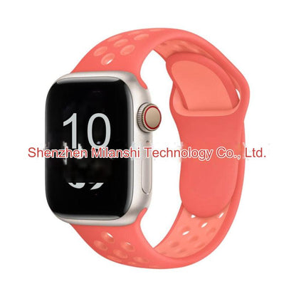 Dual Color Silicone Sport Band for Apple Watch Series 6, 7, 8, SE and Ultra - Comfortable & Durable