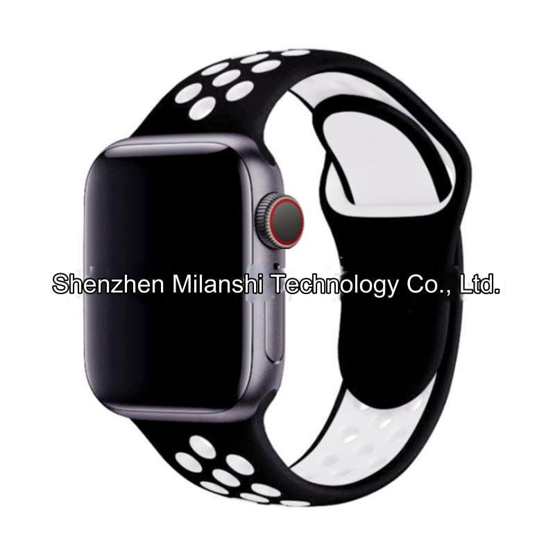 Dual Color Silicone Sport Band for Apple Watch Series 6, 7, 8, SE and Ultra - Comfortable & Durable