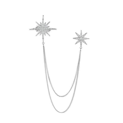 Durable electroplated star brooch