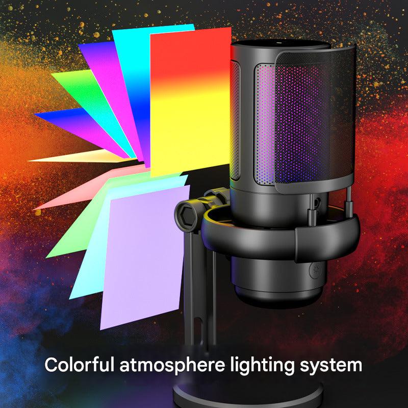 Stylish RGB Microphone Setup