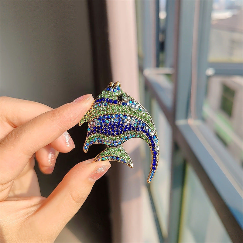 Tropical Fish Brooch Green Color