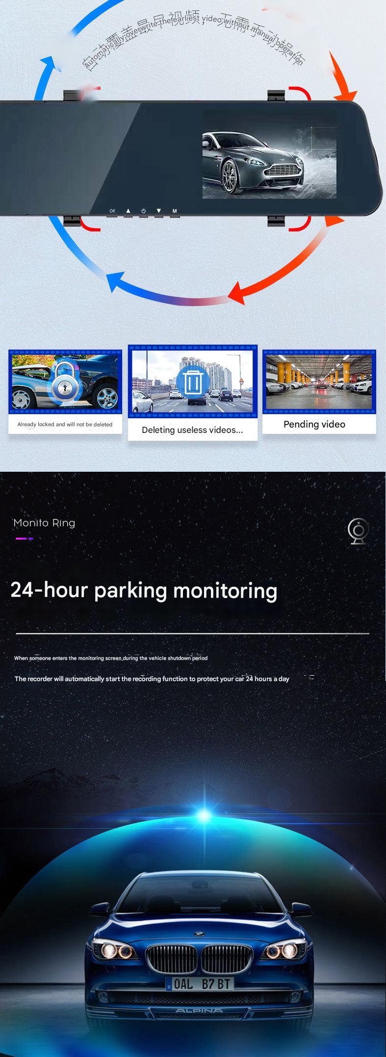 Automobile Dash Cam Controls