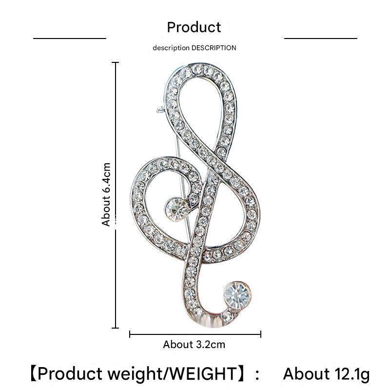 Creative Musical Note Brooch Image 2