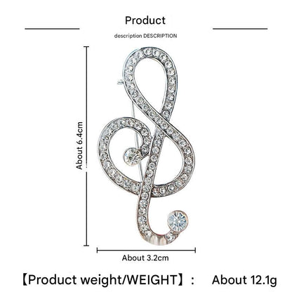 Creative Musical Note Brooch Image 2