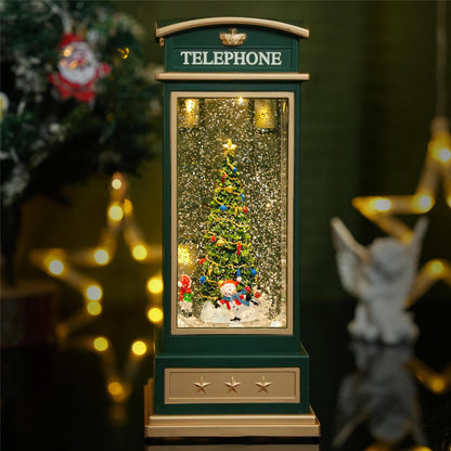 old-fashioned christmas carousel snow globe