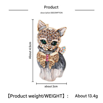 Durable Alloy Cat Brooch Image 5