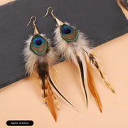 1 - Peacock Gold Velvet Feather