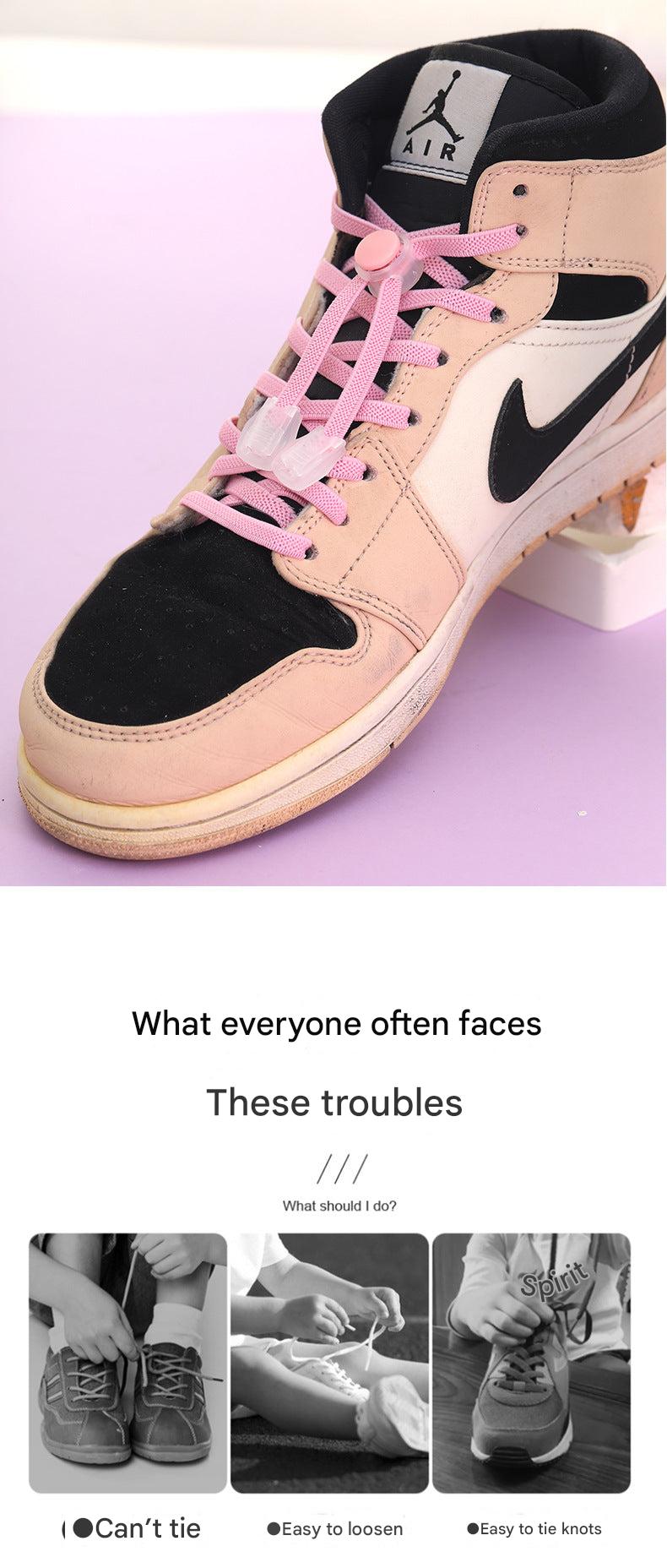 Colorful elastic shoelace clips for active children