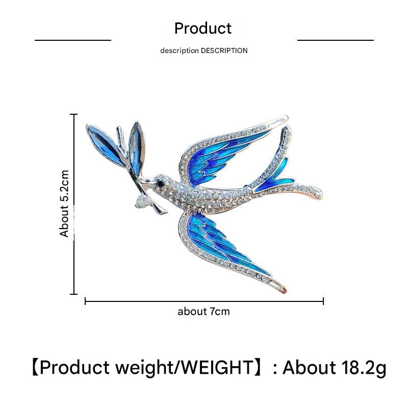 Blue Swallow Brooch Image 3
