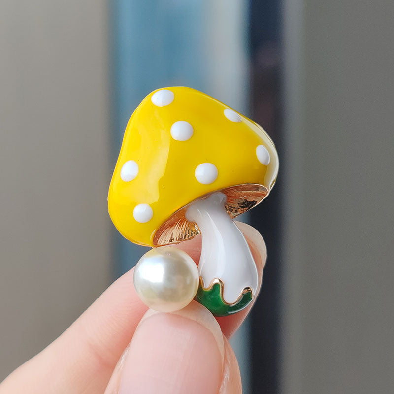 Cute Cartoon Mushroom Brooch image 1