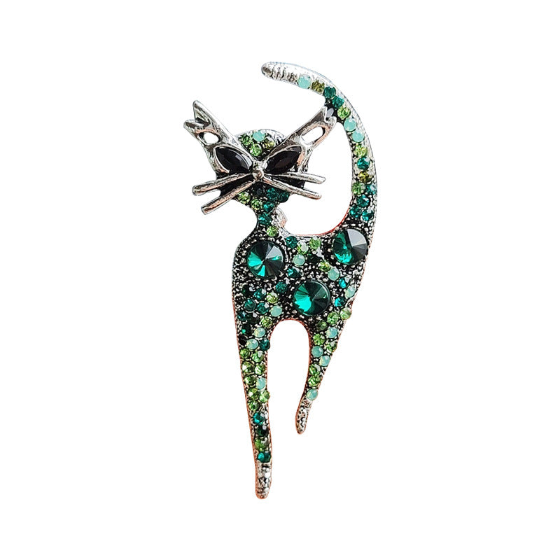 Alloy cat brooch stylish design