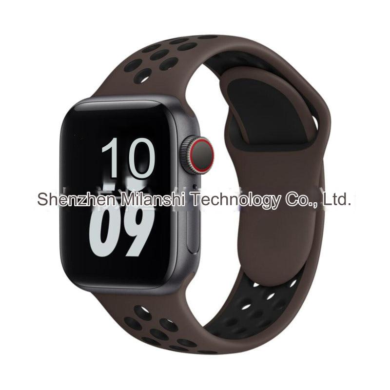 Dual Color Silicone Sport Band for Apple Watch Series 6, 7, 8, SE and Ultra - Comfortable & Durable