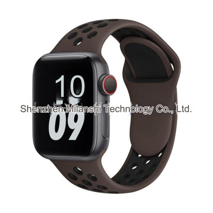 Dual Color Silicone Sport Band for Apple Watch Series 6, 7, 8, SE and Ultra - Comfortable & Durable