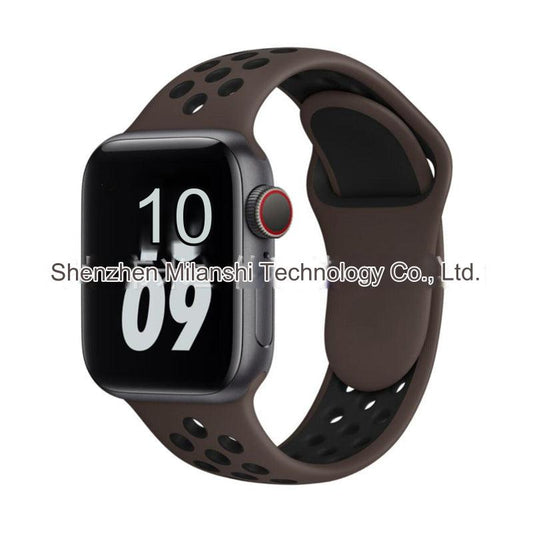 Dual Color Silicone Sport Band for Apple Watch Series 6, 7, 8, SE and Ultra - Comfortable & Durable