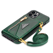 Side card holder + rope - dark green