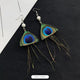 6 - White Shell Triangle Feather Tassel