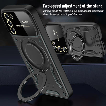 Ultra-Sleek Magnetic Phone Case with Kickstand for Samsung Galaxy S23/S24 - Stylish, Durable and Shockproof