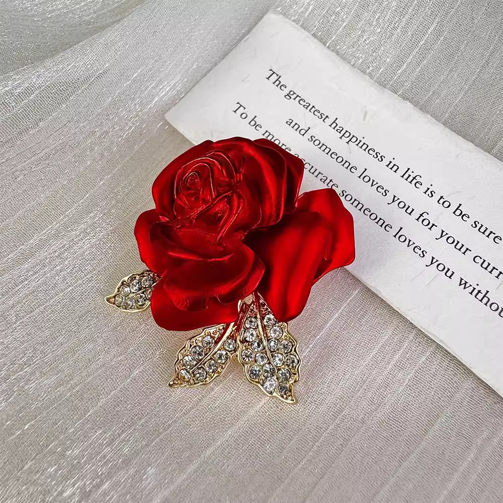 high-quality alloy rose pin accessory image 3