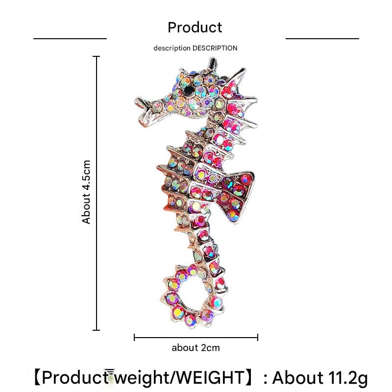 Unisex Cartoon Style Seahorse Pin Image 7