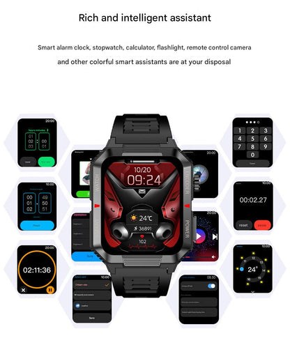 Smartwatch with health features and notifications