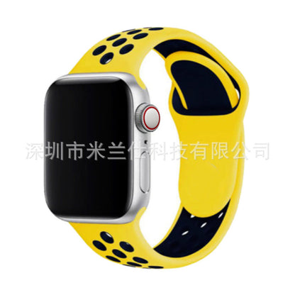 Dual Color Silicone Sport Band for Apple Watch Series 6, 7, 8, SE and Ultra - Comfortable & Durable