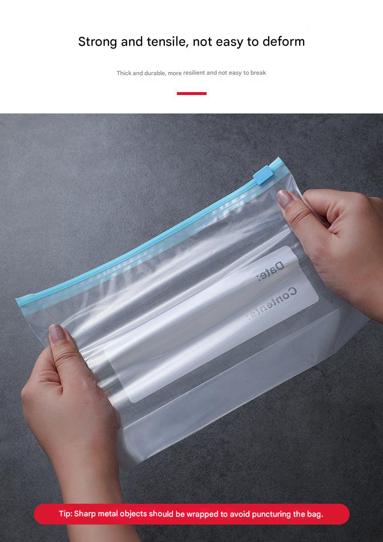 clear plastic freezer bags