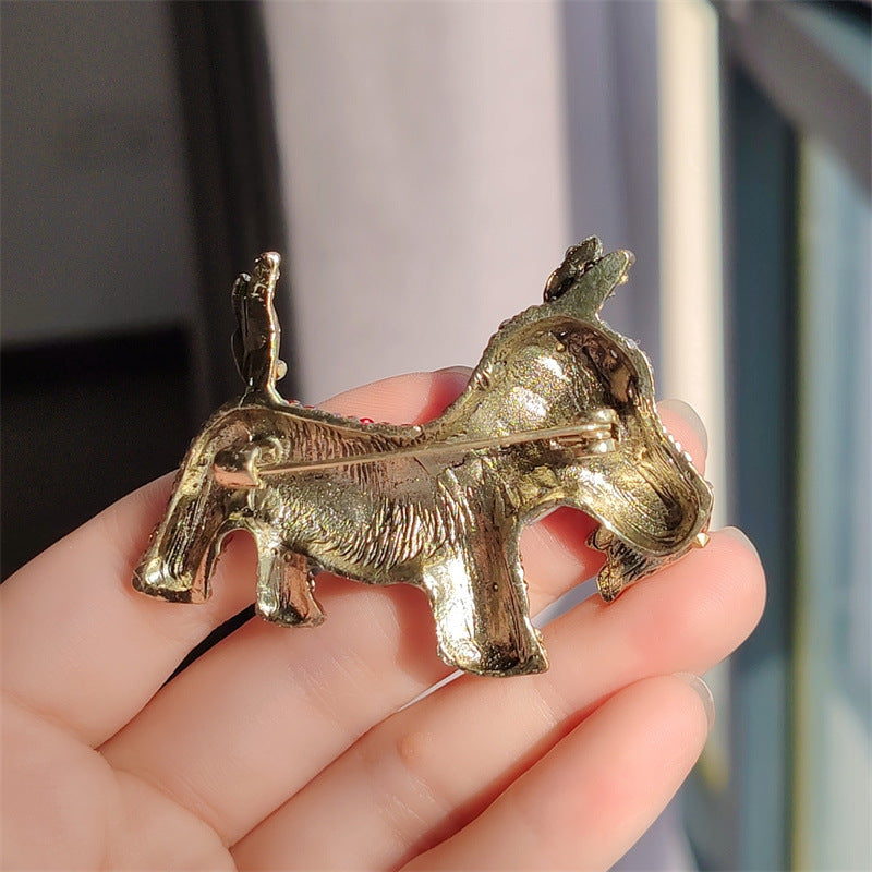 Cute dog brooch pin fashion accessory 2