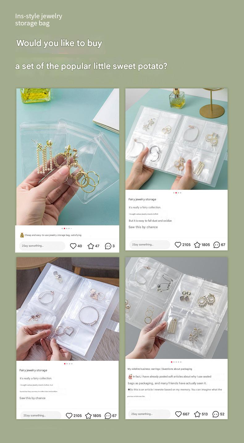 Clear jewelry storage pouches