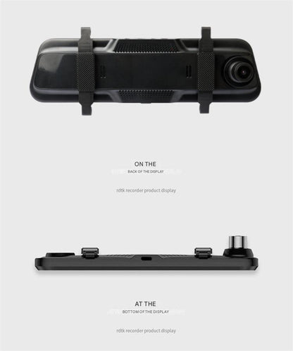 10 inch dual lens dash cam touchscreen