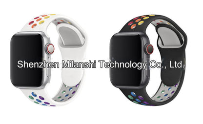 Dual Color Silicone Sport Band for Apple Watch Series 6, 7, 8, SE and Ultra - Comfortable & Durable
