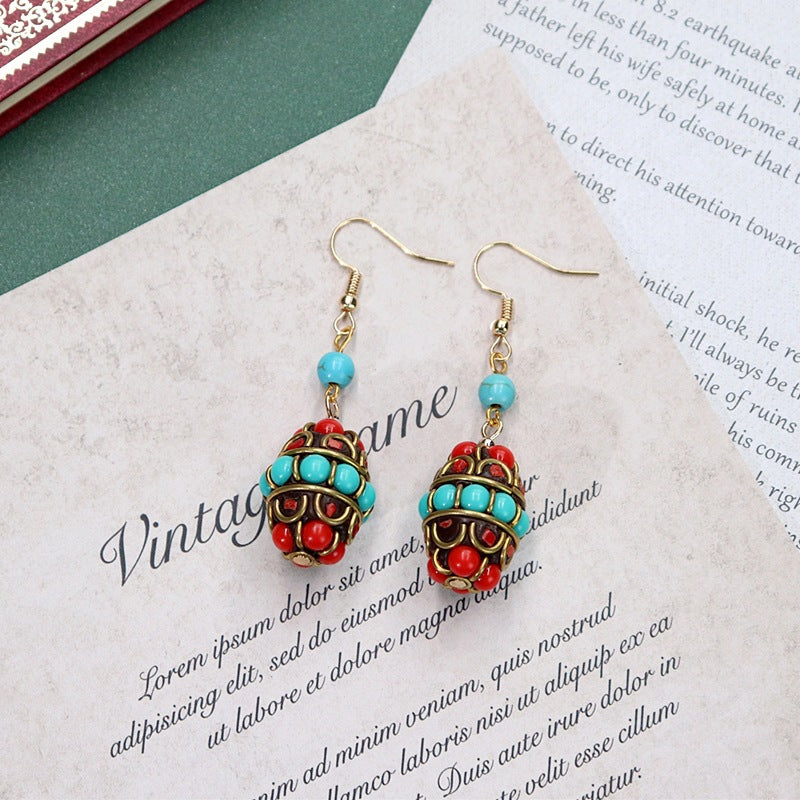 Handcrafted Nepalese earrings design 1