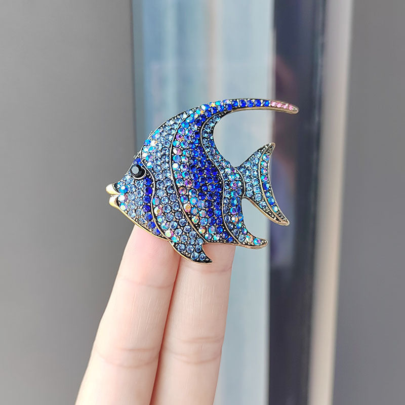 Tropical Fish Brooch Red Color