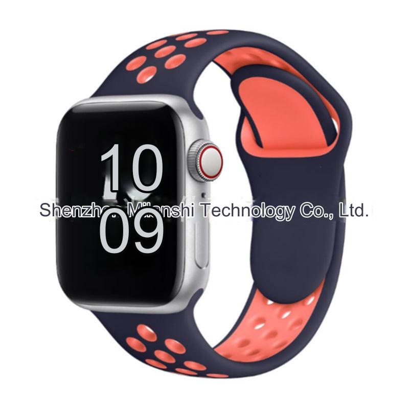 Dual Color Silicone Sport Band for Apple Watch Series 6, 7, 8, SE and Ultra - Comfortable & Durable