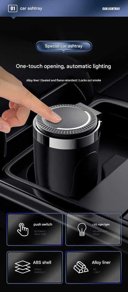 Stylish car interior ashtray