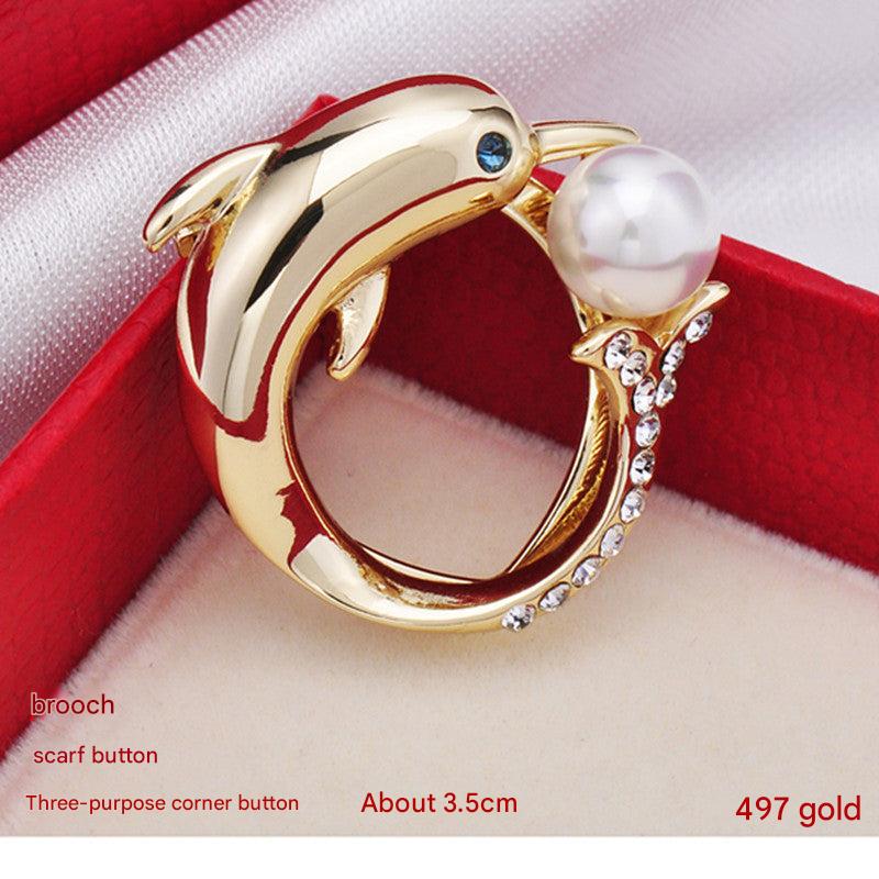 Elegant floral brooch pin for women