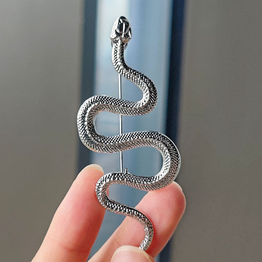 men's fashion snake brooch