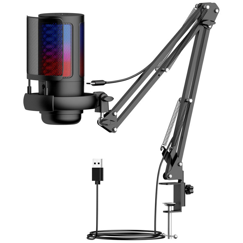 High-quality USB microphone with pop filter