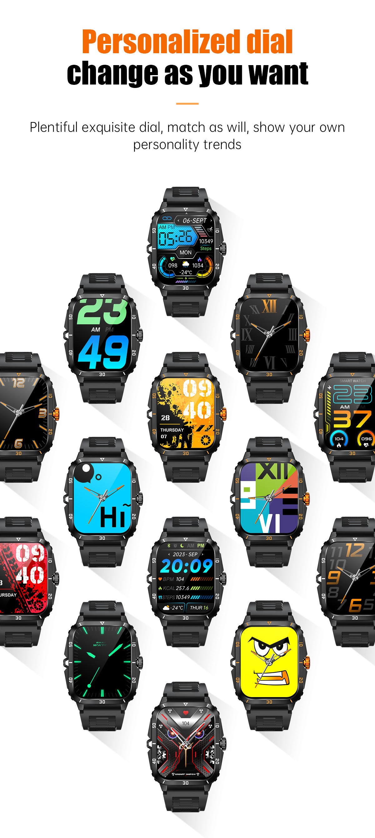 Fitness tracker watch display features